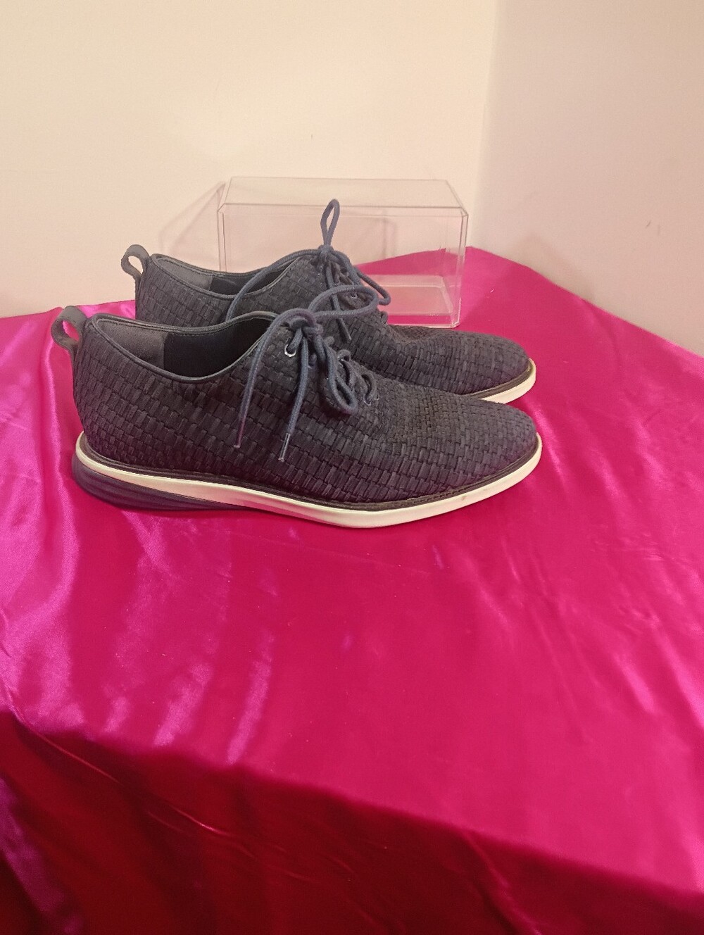 Cole Haan GrandEvolution Woven Lace Up Sneakers Blue Men's US 7.5 M C27906